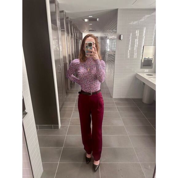 ENDLESS ROSE Purple Wine Colored High-Waisted Trouser Suit Pants size XS - Picture 12 of 12
